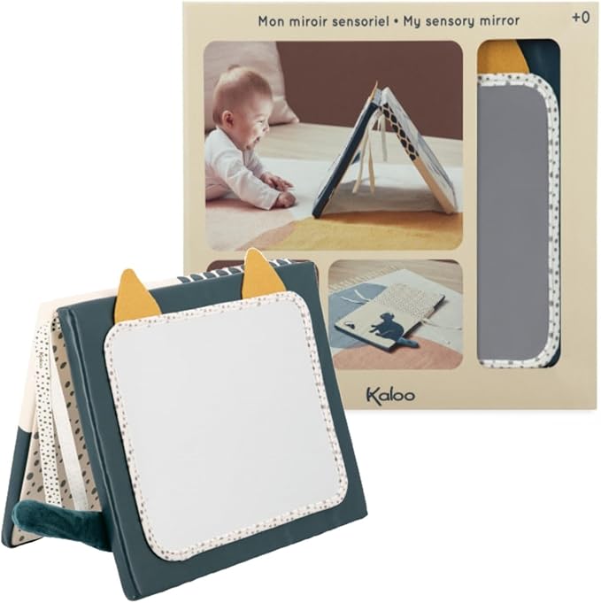 Kaloo - Stimuli - My Sensorial Mirror - Soft Multi Textured Toy for Babies - Early Developments - Polyester - from Birth - K227001.