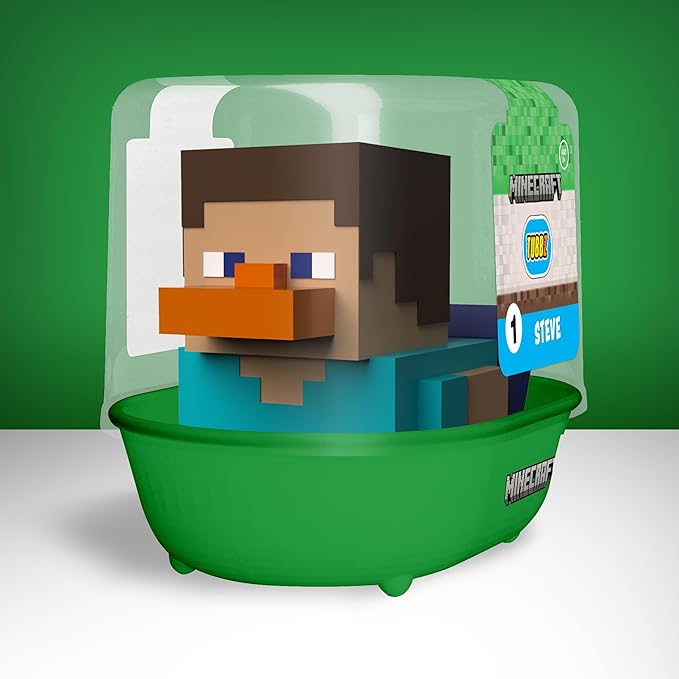 TUBBZ First Edition Steve Collectible Vinyl Rubber Duck Figure - Official Minecraft Merchandise - TV, Movies & Video Games
