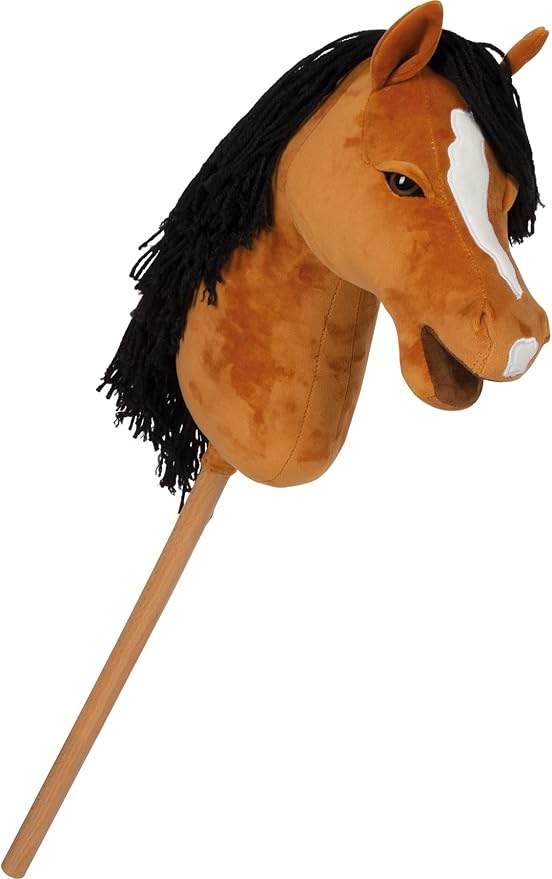 small foot Hobby Horse brown ‘Melodie’, removable stick & mane, incl. halter, bridle & lead, for ages 3+ years, 12715