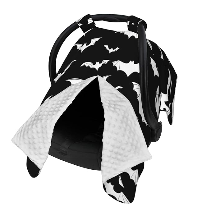 Halloween Bat Car Seat Cover Baby Fashion Carseat Cover for Winter Nursing Cover Newborn Shower Gift