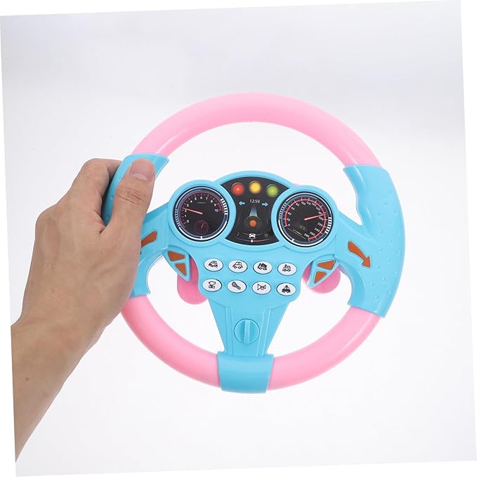 KESYOO Steering Wheel Simulation Educational Wheel with Suction Cup Base for Swing Cars Interactive Music Play Present for Young