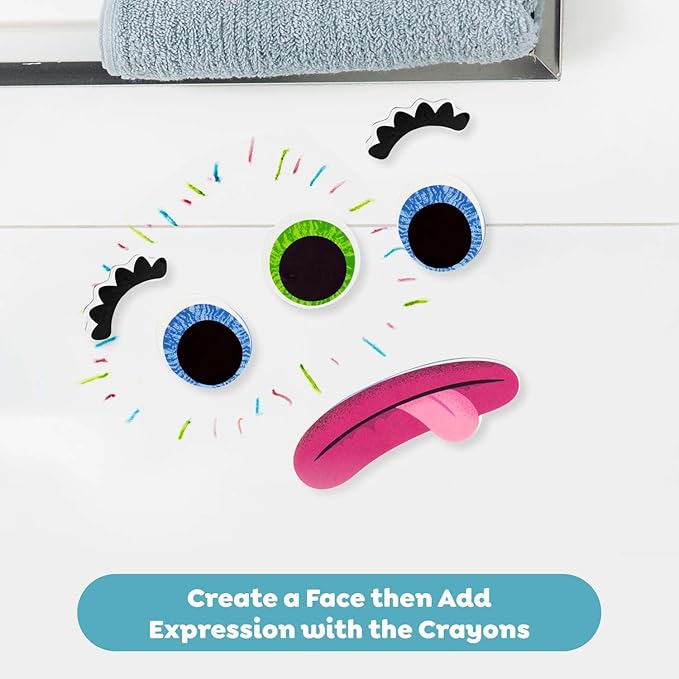 Tiger Tribe Bath Faces Toy for Toddlers - Creative Bathtime Fun with Foam Features and Crayons - Develop Fine Motor Skills and Imaginative Play