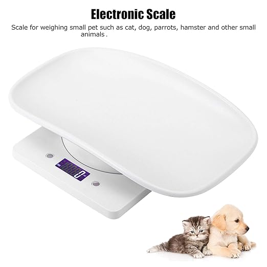 Digital Pet Scale, 10kg/1g Portable LED Scale Digital Weight Scale High Accuracy Weighing Pet Scale Kitchen Scale, Digital Baby Pet Scale for Puppy, Kitty, Food