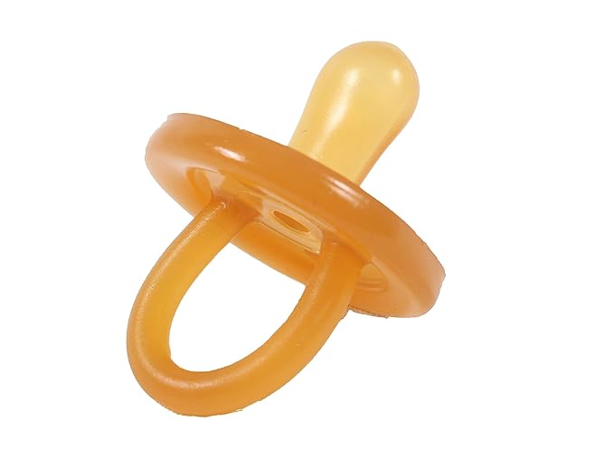 SWEETIE Rubber Pacifier Natural Rubber with Symmetrical Nipple 1 Count 6-12 Months Original Natural Rubber Pacifier
