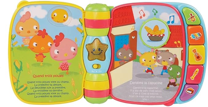Vtech - 166705 - Jouet Musical - Do, Ré, Mi Super Livre Enchanté - Bleu