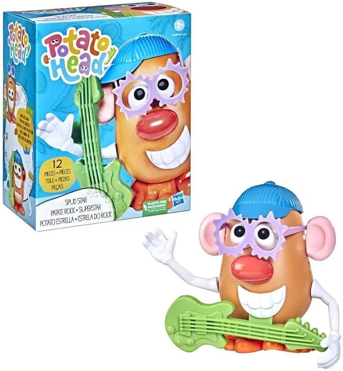 Mr. Potato Head Spud Star Toy Set, Musical Rocker Theme with Guitar, Kids Dress Up Accessories