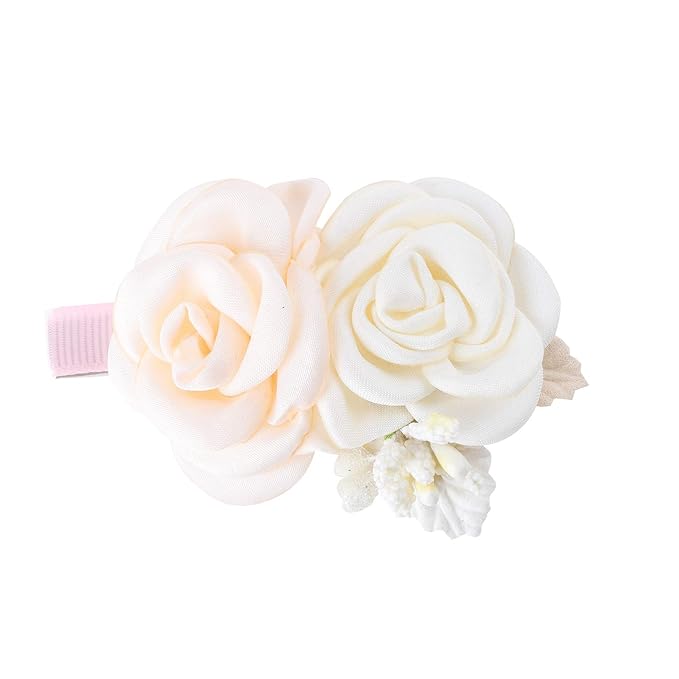 Flower Hair Clips Set-Cherrboll 3pcs Floral Hair Bow Accessories for Baby Girl Toddles Teen Gifts