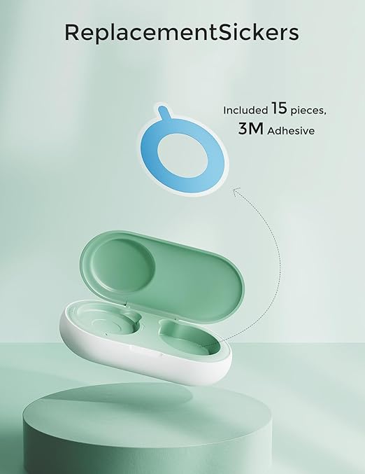Momcozy Replacement Stickers for Momcozy Wearable Digital Thermometer,15 Count,Single-Use,Skin-Friendly