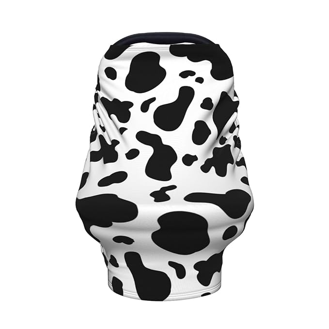 Cow Print Baby Stuff Car Seat Covers Baby Multi-Use Car Seat Canopy Carrier Cover, Breathable Breastfeeding Cover Boys & Girls