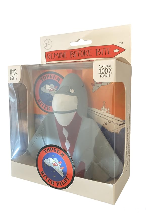 Baby Teething Toy – Natural Rubber Teether for Infants (3+ Months), BPA-Free, Non-Toxic | Airplane Teether Gift for Aviation Families.