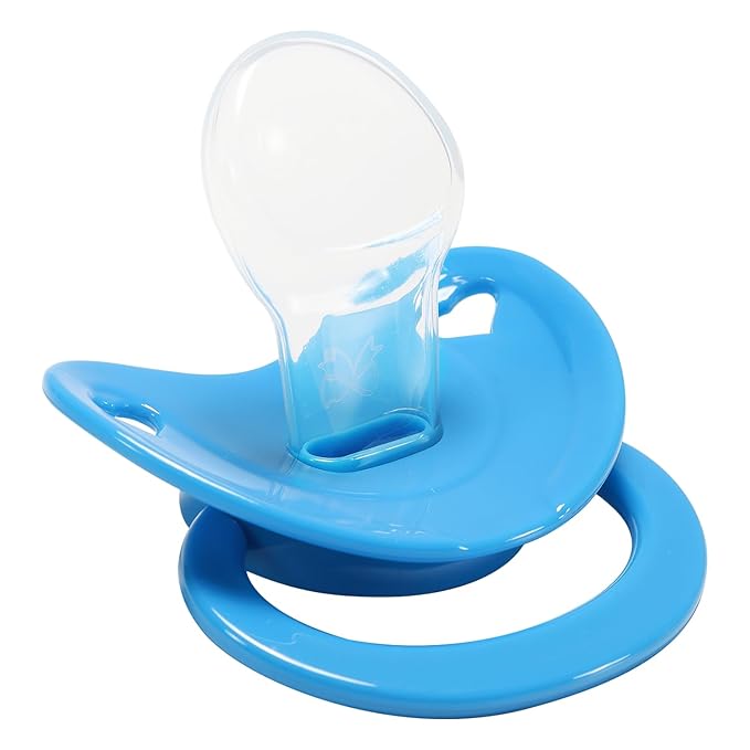 CutiePlusU Adult Sized Pacifier Dummy Big Shield 3 Pack-Dark Blue,Dark Pink,Dark Purple