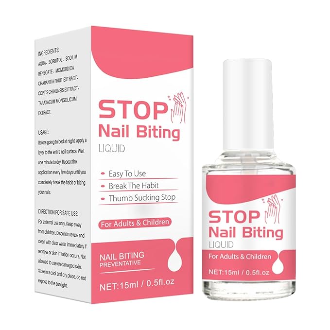 Nail Biting Stopper - 15ml Biting Polish, Bitter Tasting Nail Protection Solution for Kids & Adults