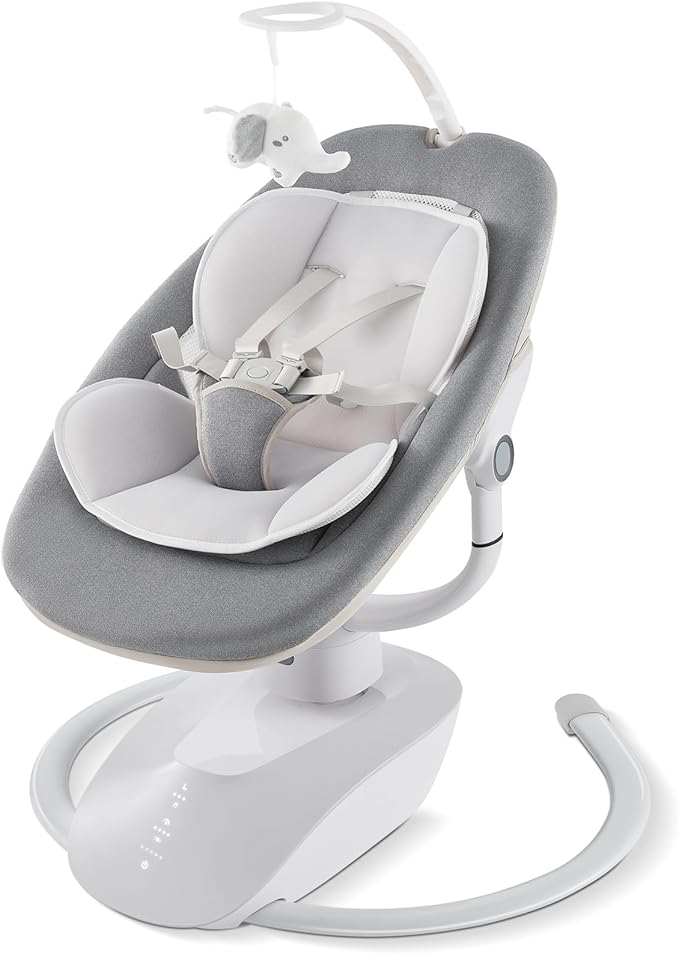 Baby Swing for Infants, Electric Baby Swing with Remote Control, 5 Motions & 4 Speeds, Infant Swings with 8 Lullabies, and 180° Rotating Seat, Indoor & Outdoor Use
