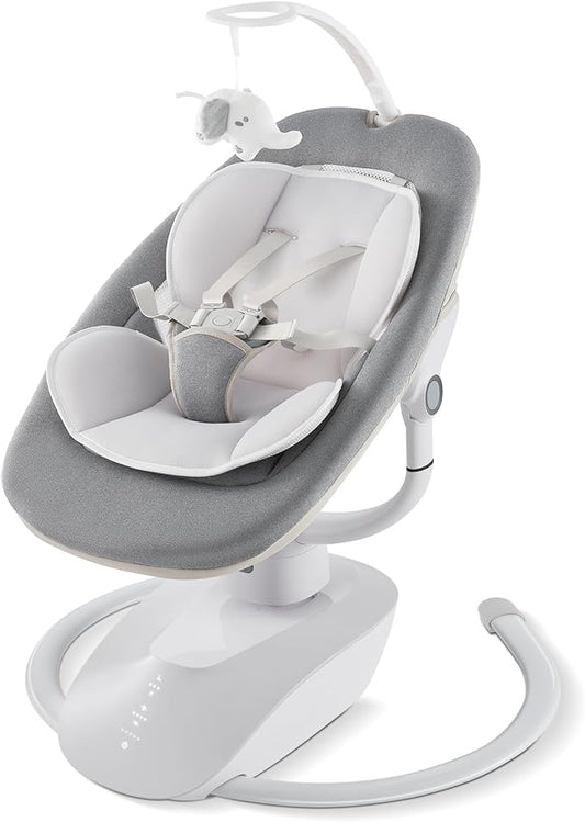 Baby Swing for Infants, Electric Baby Swing with Remote Control, 5 Motions & 4 Speeds, Infant Swings with 8 Lullabies, and 180° Rotating Seat, Indoor & Outdoor Use