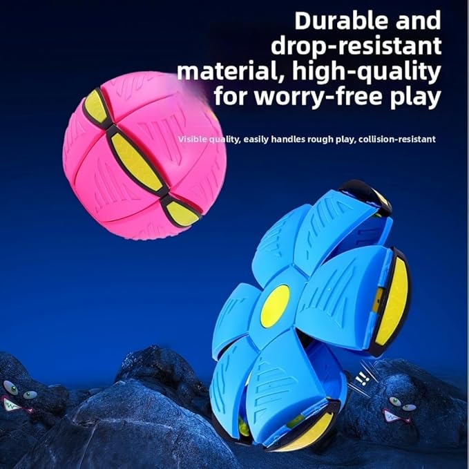 Magic Ball Pop Up Bouncy Ball Toy, Light Up Flashing Bouncing Balls for Kids, Fun Sensory Light Toy for Parent-Child & Pet-Friendly Play, Indoor Outdoor Play, Party Favor Gift