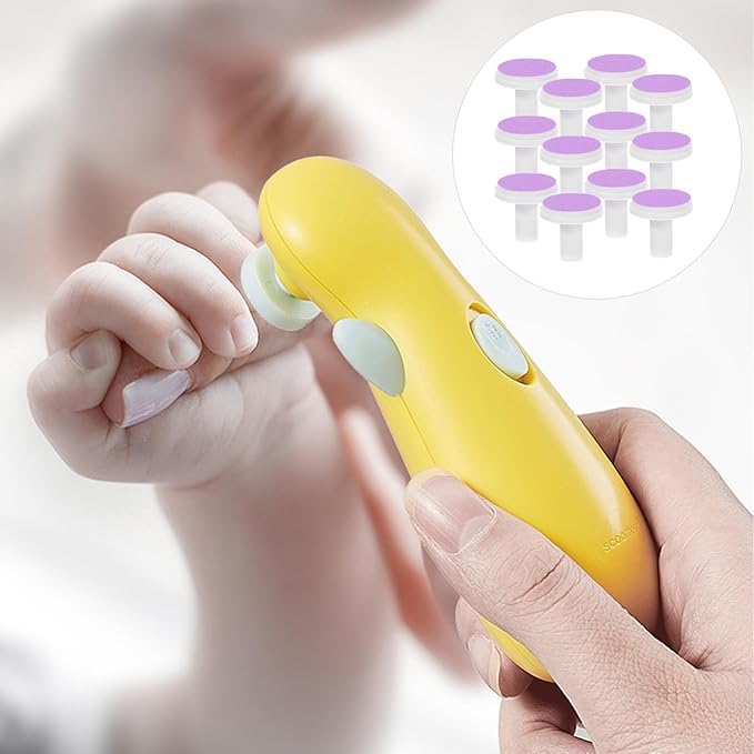 Beaupretty 12 Pcs Nail File Pads Nail Trimmers Replacement Pad Grinding Heads Polish Disc for Electric Nail Trimmer Clippers Purple