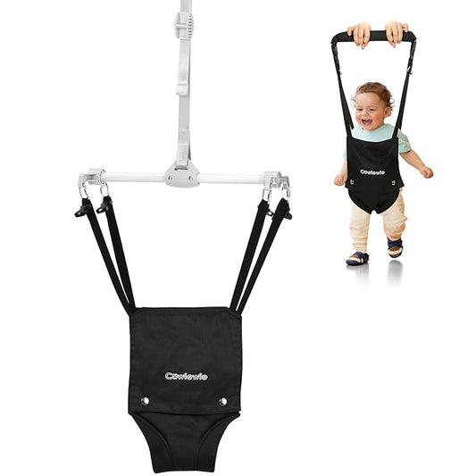 Cowiewie Baby Door Jumper, 2 in 1 Baby Walking Harness, Baby Jumper with Adjustable Height, Ages 6 Months +