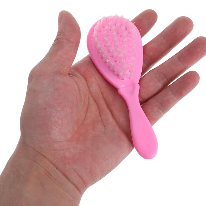 Brush and Comb Set for Boy Girl Anti-Static Massage Comb for Gentle Hair Care Pink Color Promotes Blood Circulation and Brain Development for Newborns and Toddlers