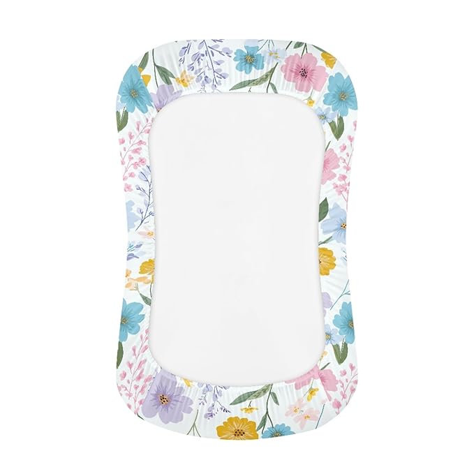 Floral Baby Lounger Cover Infant Lounger Covers for Newborn 31.5'' x 21.3'' Baby Nest Slipcover for Girls Sleeping Cril Nest Crib Slipcover