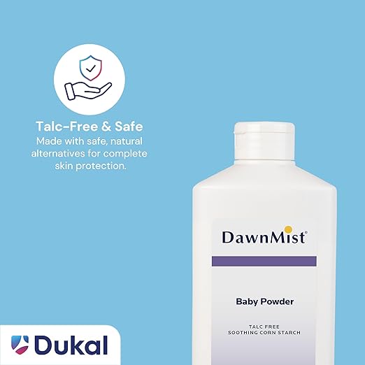 Dukal BP1412 Dawn Mist Baby Powder, Cornstarch, 14 oz., Pack of 12