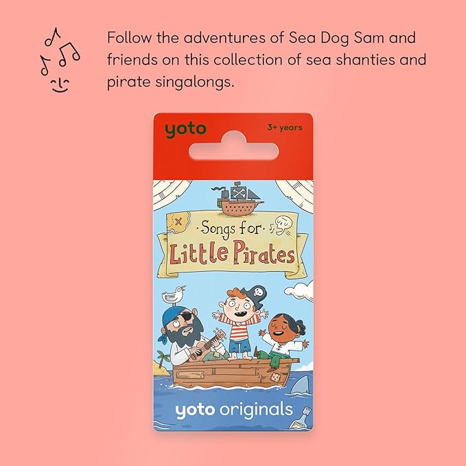 YOTO Songs for Little Pirates – Kids Musical Card for Use with Player & Mini All-in-1 Audio Device, Screen-Free Listening with Fun Singalong Music for Playtime, Parties & Travel, Ages 3+