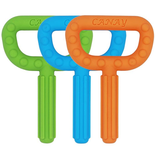 Hand-Held Sensory Chew Toys for Autistic Children, Chew Sticks Alt. to Chew Necklaces for Sensory Kids, Oral Motor Stimulation, ADHD, SPD (Medium Firm - Normal Chewer)