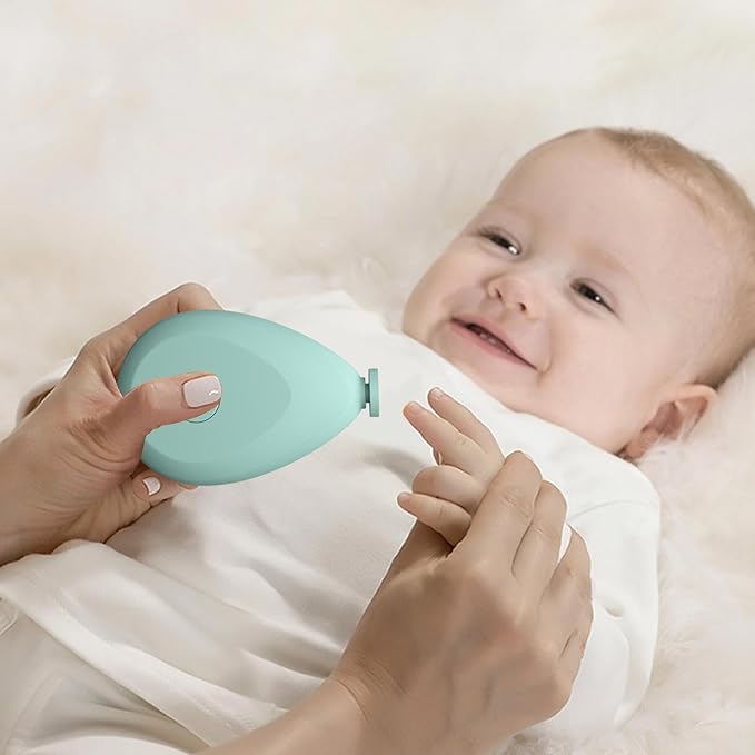 Baby Electric Nail Grinder - Battery Operated Portable Baby Nail Trimmer Electric, Quite Newborns Nail File | Toddler Nail Clipper, Baby Nail Clippers with 4 Grinding Heads for Toes and Fingernails