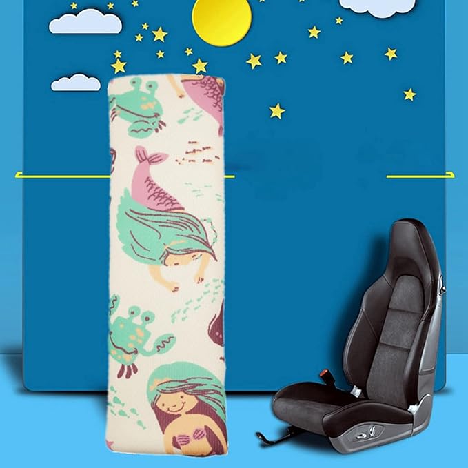 Seat Belt Cover Pad for Kids, 2 Pcs Soft Baby Seat Belt Cushions Pads, Car Seat Straps Shoulder Protector Pillow for Girls Boys