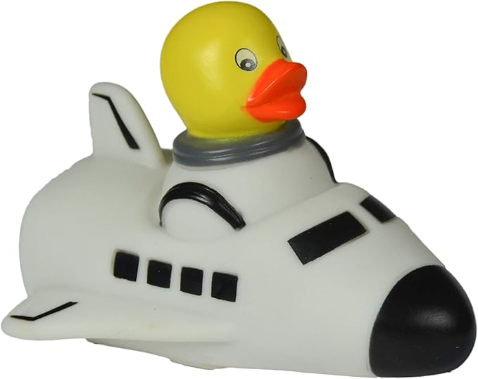 Rubber Duck Space Venture Shuttle, Waddlers Brand Toy Bathtub Rubber Ducks That Floats Upright, Birthday Baby Shower, All Depts.Space Venture Future Dreaming Favor Gift