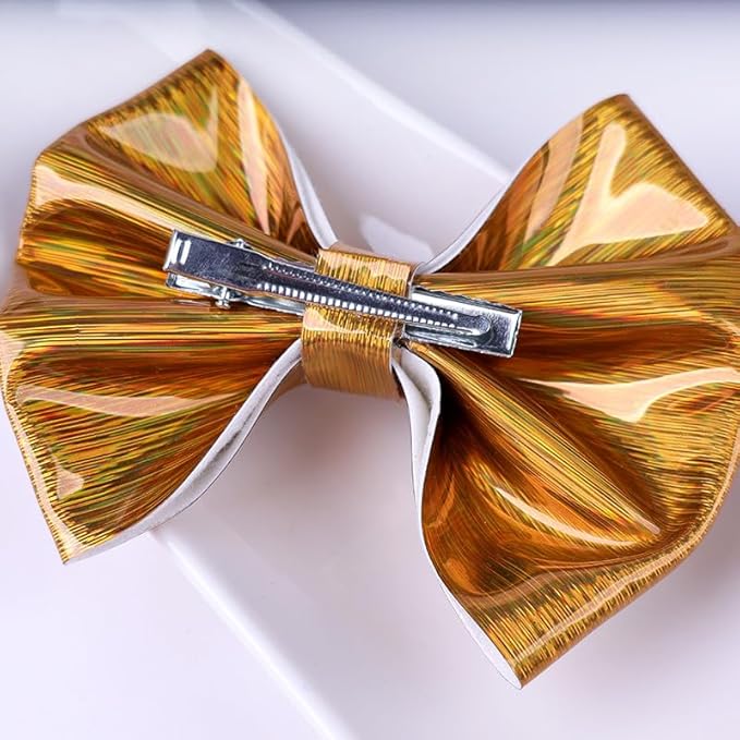 Gold Hair Clips, Bows Hair Barrettes Accessories,Hair Pins for Infant Toddler Baby Girls.(FJ78) (Gold)