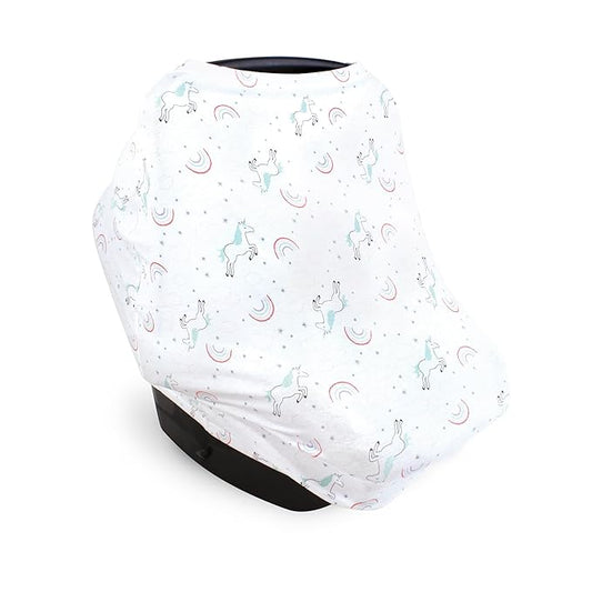 Hudson Baby Unisex Baby Multi-use Car Seat Canopy, Glitter Unicorn, One Size