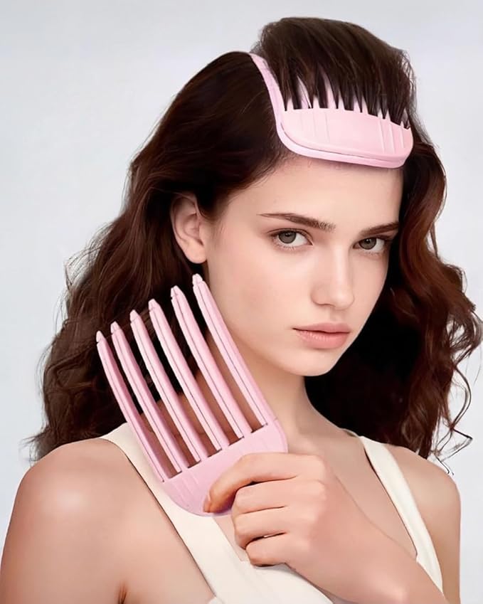 2Pcs Hair Volume Clip, Hair Root Lifter Clips Comb for Women Hair, No-Crease Hair Root Volumizing Clips for Fluffy Bangs (pink)