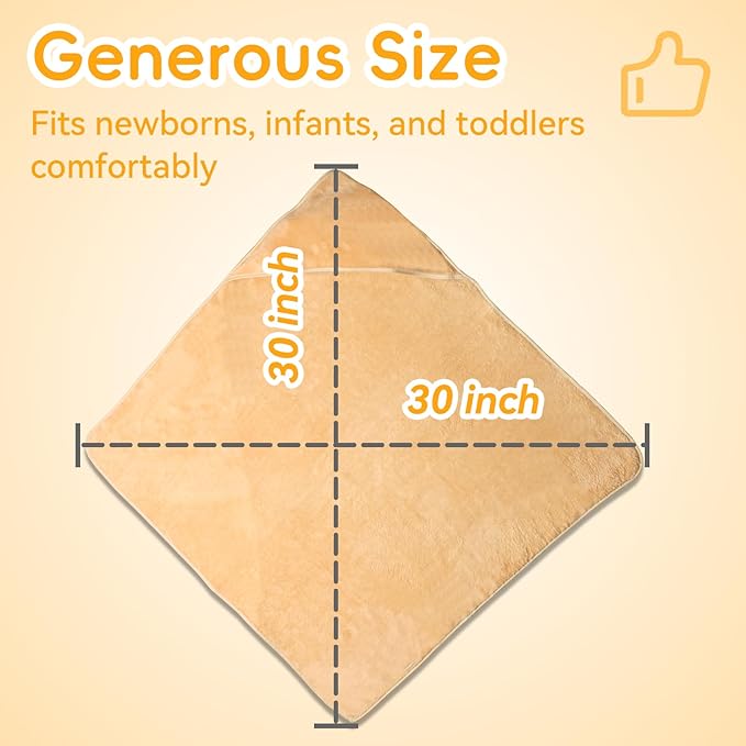Bath Towel for Newborn, 2 Packs Soft Highly Absorbent Hooded Baby Bath Towels for Babies, Toddler, Infant Boys and Girls (Grey + Coffee)