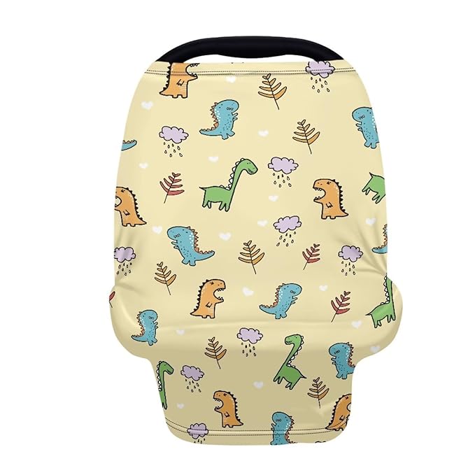Cute Dragon Multi-Purpose Baby Car Seat Cover Dust Cover Breathable Sun-Proof Infant Stroller Cover Privacy Protection Soft Multifunctional Breastfeeding Shawl