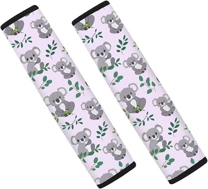 Car Seat Shoulder Strap Pads Seat Belt Pad Auto Seat Belt Cover Seatbelt Shoulder Pad Koalas Seat Belt Cover Pad for Kids Seat Belt Covers for Women Seat Belt Neck Protector Car Belt Cover