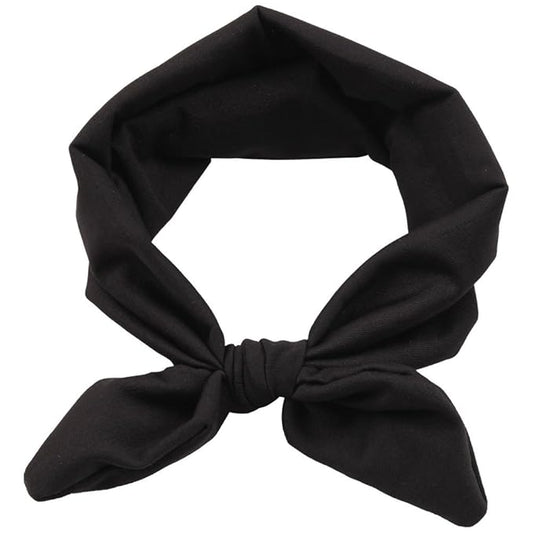 Baby Girl's Cute Toddler Bow Headbands Bowknot Rabbit Hairband Headwear for Daily Life Travel Photography (Black)