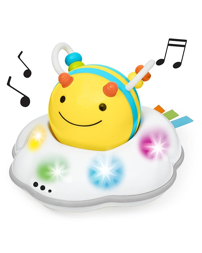 Skip Hop Baby Crawl Toys - 3-Stage Developmental Bee & Motion-Activated Musical Beetbox Ball