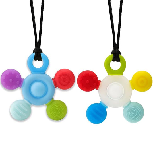 Chewy Necklaces for Sensory Kids, Seeway Silicone Chew Toys for Kids with ADHD Autism, Anxiety, Oral Motor, Reduce Adults Children Chewing Fidgeting