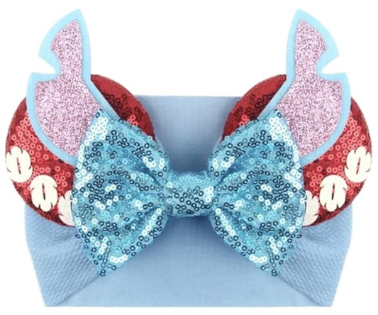 CLGIFT Hairband, Minnie Ears Baby/Toddler Headband flexible headband, Sequin on both sides, Lilo, Baby Girls