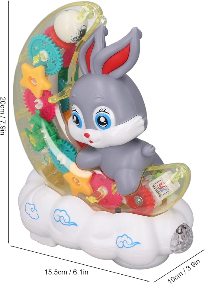 Light-Up Animal Toy Car with Music, Educational Push & Pull Cart, Colorful LED Wheels for Early Learning