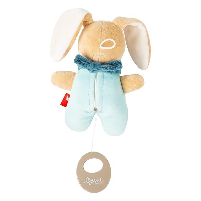 Sigikid 43185 - Mini Rabbit Shaped Music Box - Yellow - for Girls and Boys from 0 to 36 Months