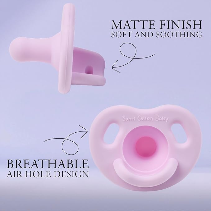 Pacifier – Soft Silicone – 0-36 Months – BPA Free – Natural Latch – Lightweight, Dishwasher Safe – for Newborns, Infants, Toddlers