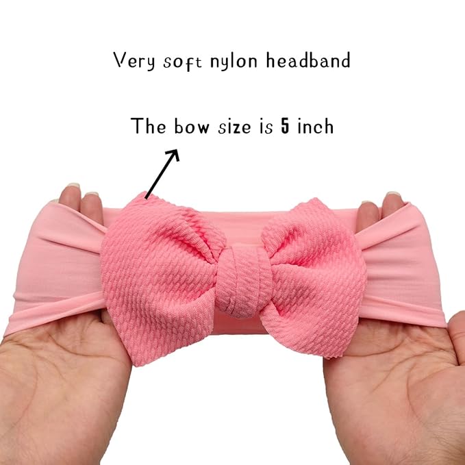 Baby Girl Headbands Nylon Bow Hair Accessories for Newborn Infants Toddlers (Y08, FZ)