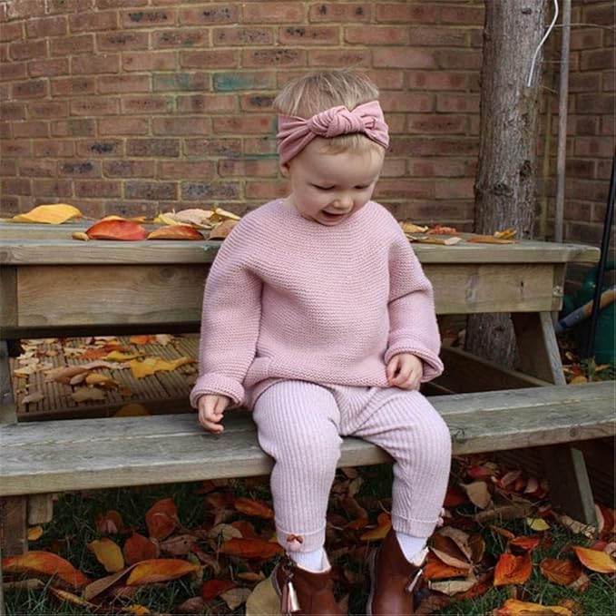 Sugarmelon Baby Headbands Stretchy Hairbands Hair Bow Elastics for Baby Girls Newborn Toddlers Infant Kids (Knot Headband Mauve)