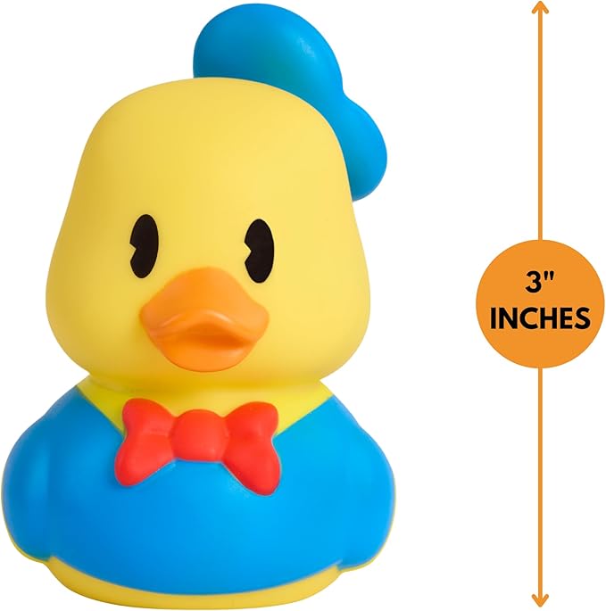 Just Play 3" Rubber Duck Bath Toy - Donald The Duck Collectible