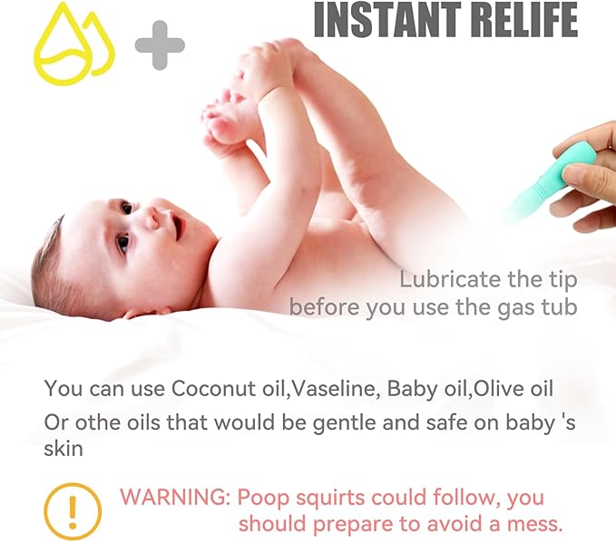Gas and Colic Reliever for Babies, Effective Instant Constipation Relief for Babies, Natural Solution for Baby Colic and Gas Relief (20 Count, Green)