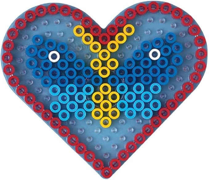 Hama - Blister Pack of 2 Plates: Heart and Star for Ironing Beads Size Maxi - Creative Activities 8105 Transparent