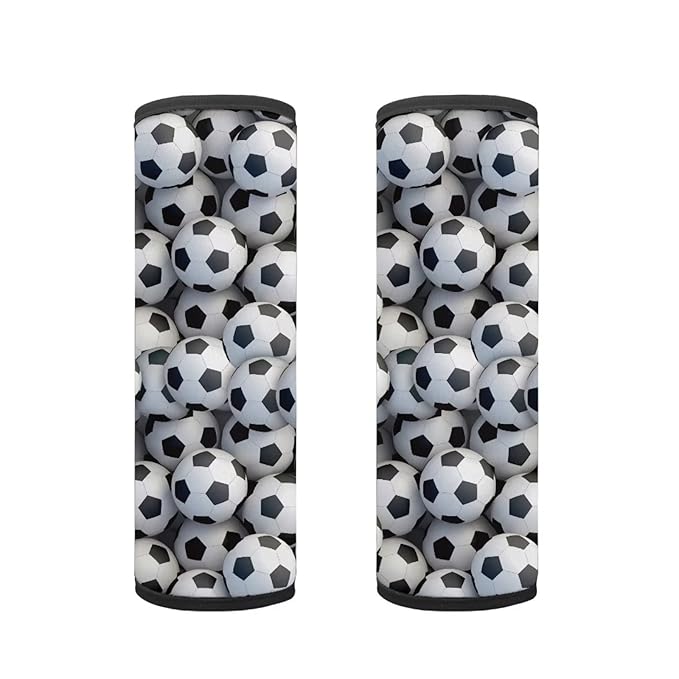 AFPANQZ Football Pattern Car Seat Belt Pads Covers Set for Kids Boys Soft Safety Seatbelt Pad Cushion Shoulder Stripe Padfor Children Car Seats Accessories Decor 2 Pieces Set