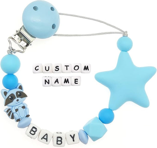 Personalized Pacifier Clip Customized Pacifier Clip with Custom Name Custom Pacifier Clip Holder with Name