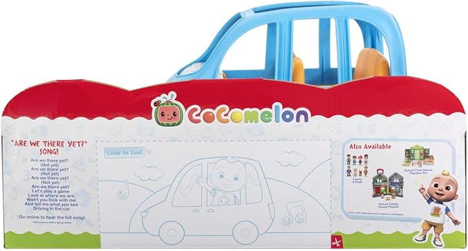 CoComelon Family Fun Car, with Sounds - Includes JJ - Plays Clip of Song, are We There Yet - Toys for Kids, Toddlers, and Preschoolers